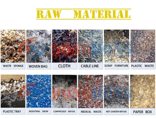 Fabricants de matériaux de construction Concasseurs de pâte à papier pour usine de papier Déchets de la ligne de carburant alternatif SRF