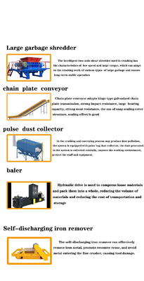 Déchiqueteuse à double rouleau spéciale de l'industrie pour les déchets de tapis et de vêtements Crusher 90KW*2