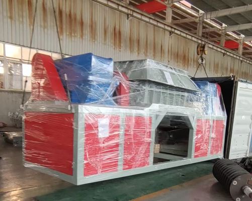 Déchiqueteuse à double arbre de déchets métalliques industriels pour le recyclage de l'aluminium à haut niveau de sécurité
