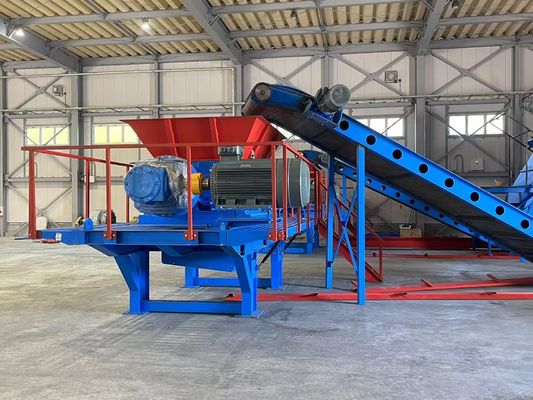 Déchiqueteuse à double axe pour déchets d'appareils électroménagers en acier au carbone Poids 8000 kg