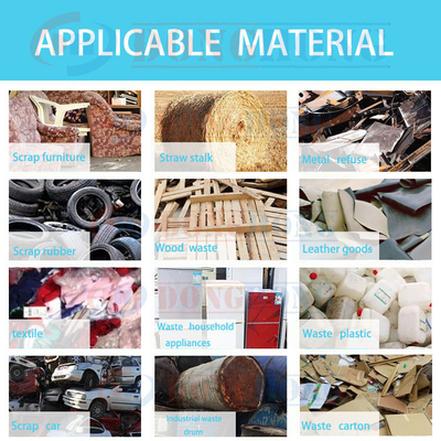 Déchiqueteuse de plastique à cisaillement industriel polyvalente pour la production de déchets solides de grande taille