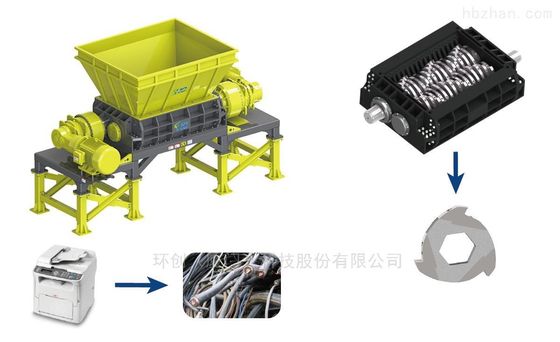 110kW de puissance en acier inoxydable déchets réfrigérateur de concassage et de démontage ligne de production