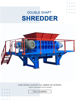 Usine de recyclage de machines de déchiquetage de fil de cuivre en acier au carbone lourd avec une puissance de 110 kW