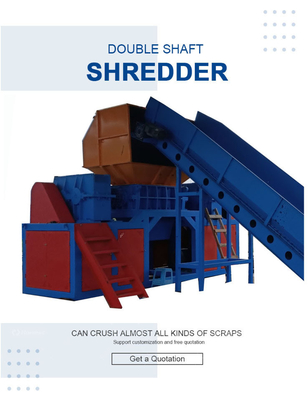 Usine de recyclage de machines de déchiquetage de fil de cuivre en acier au carbone lourd avec une puissance de 110 kW