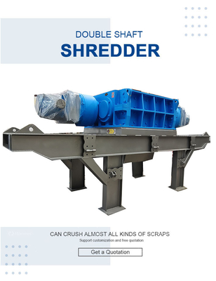 Usine de recyclage de machines de déchiquetage de fil de cuivre en acier au carbone lourd avec une puissance de 110 kW