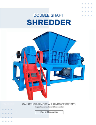Usine de recyclage de machines de déchiquetage de fil de cuivre en acier au carbone lourd avec une puissance de 110 kW